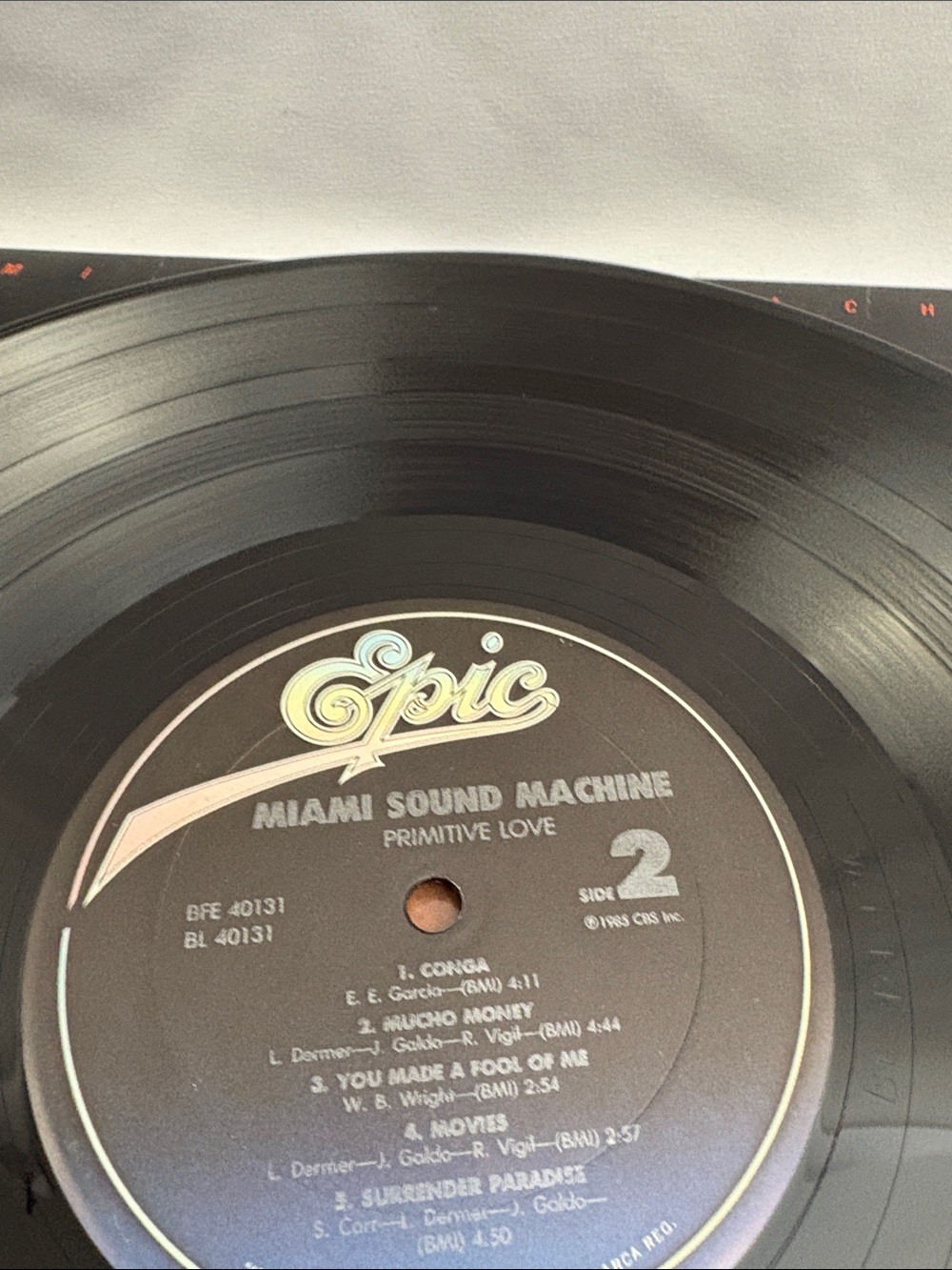 Miami Sound Machine Primitive Love Vinyl Record Album LP 1985 - Picture 7 of 7
